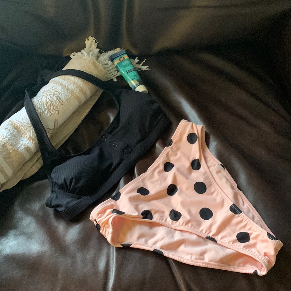 Xhiliration Polka Dot Bikini